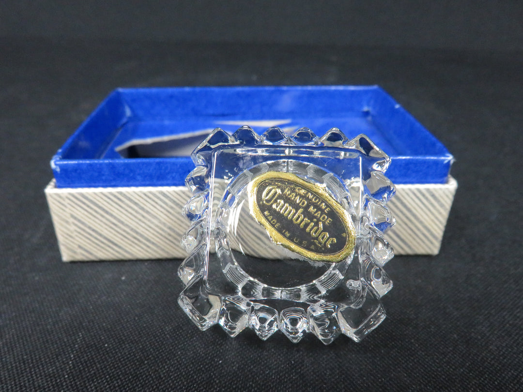 Crystal Salt Cellar with Sterling Spoon