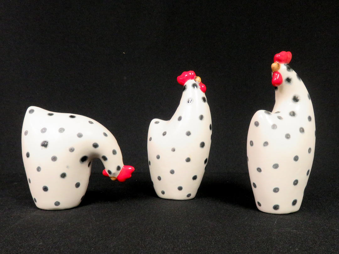 Spotted Hen Figurines