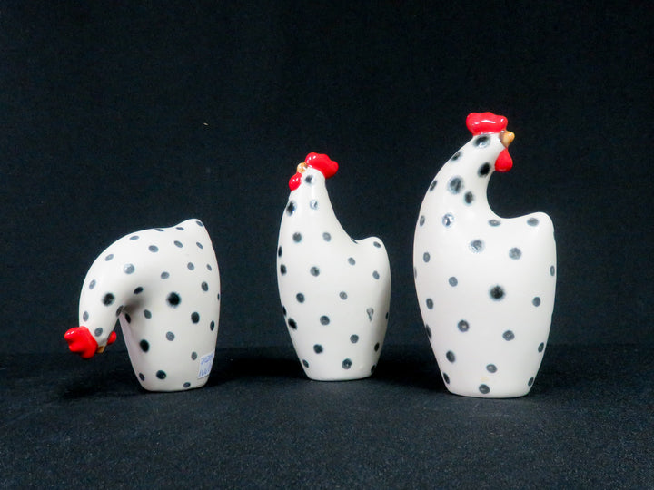 Spotted Hen Figurines