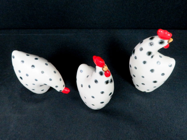 Spotted Hen Figurines