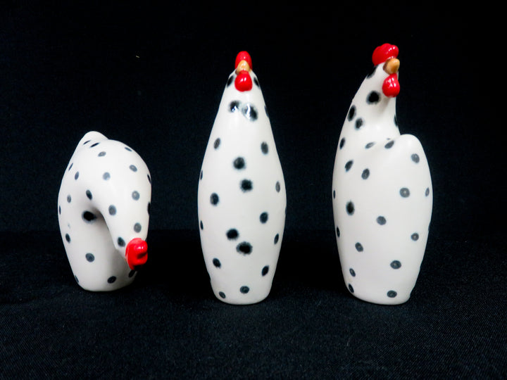 Spotted Hen Figurines