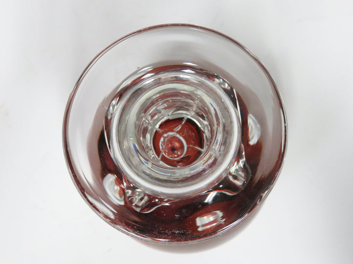 Signed Art Glass Candleholder