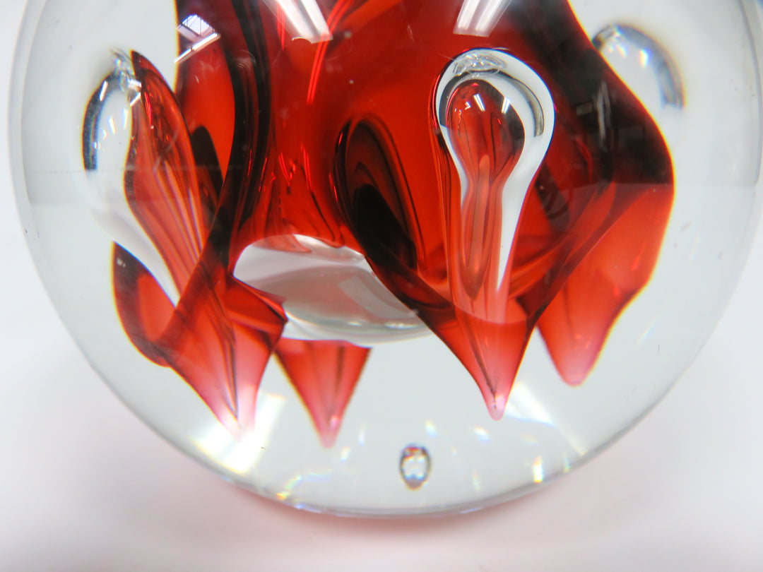 Signed Art Glass Candleholder