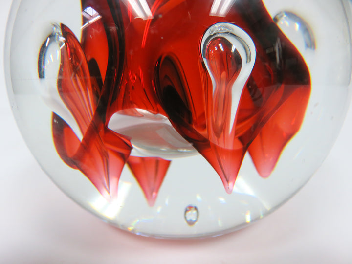 Signed Art Glass Candleholder