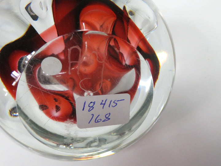Signed Art Glass Candleholder