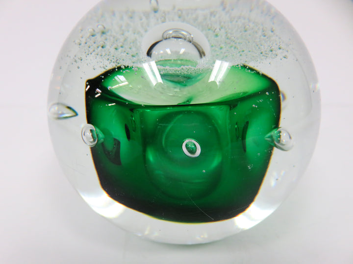 Signed Art Glass Candleholder