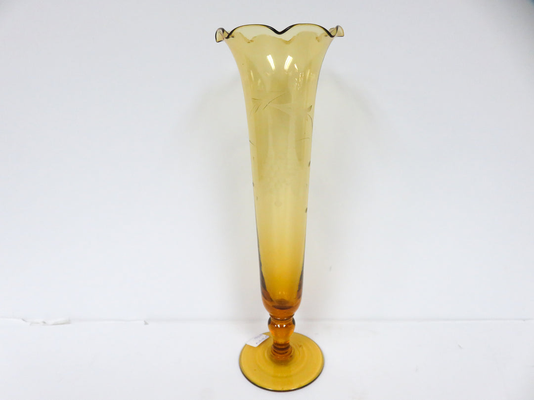 Etched Glass Vase