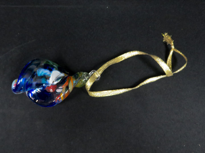 Art Glass Twisted Ornament