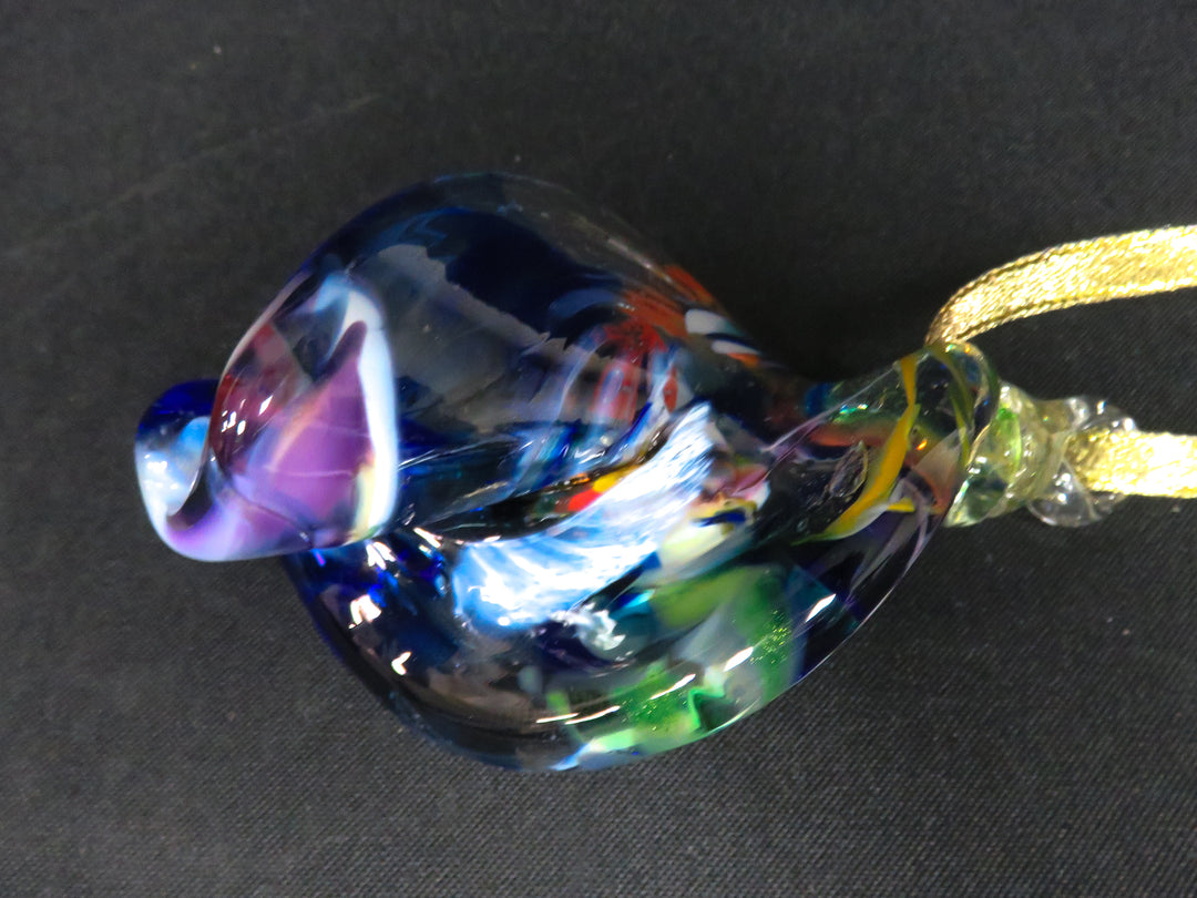 Art Glass Twisted Ornament