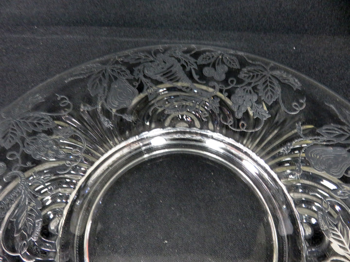 Sterling Overlay Glass Platter