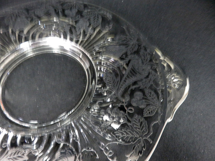 Sterling Overlay Glass Platter
