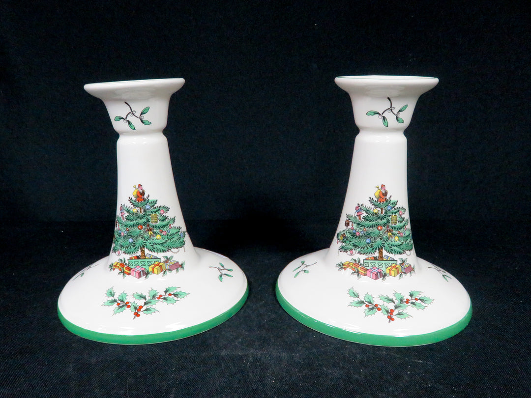 Spode Christmas Candleholders