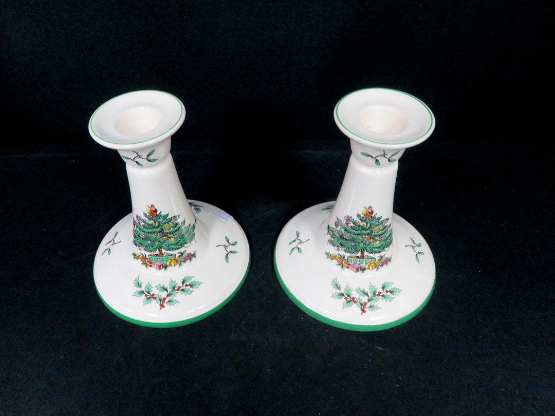Spode Christmas Candleholders