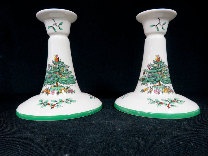Spode Christmas Candleholders