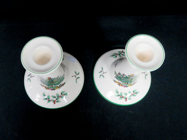 Spode Christmas Candleholders
