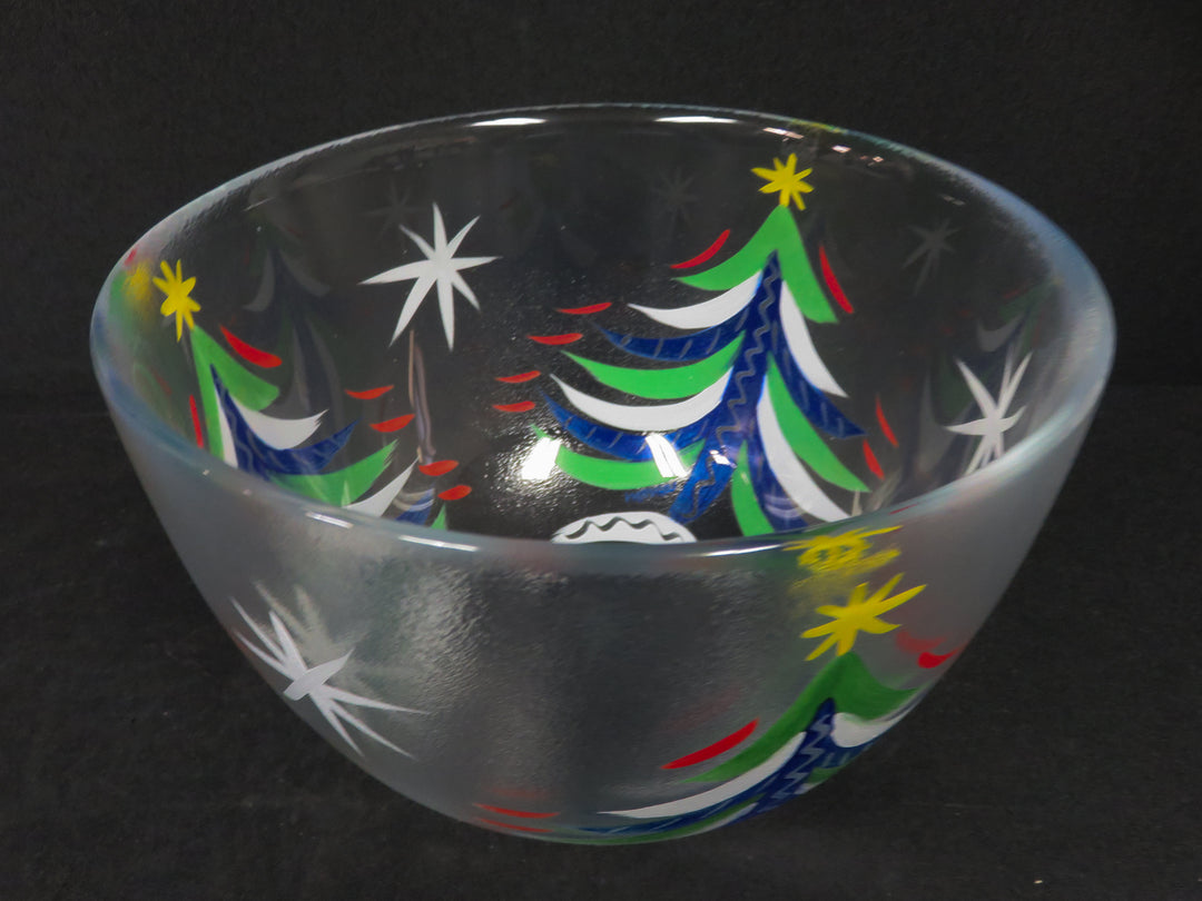 Signed Kosta Boda Christmas Bowl