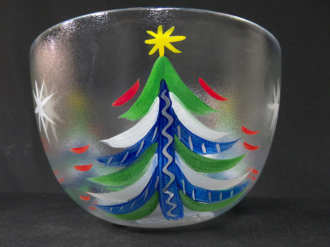 Signed Kosta Boda Christmas Bowl