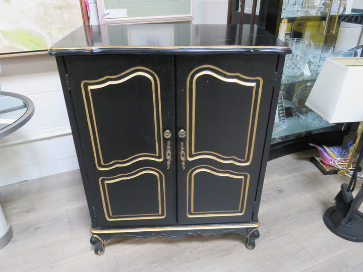 Louis XV Inspired 2-Door Bar Cabinet