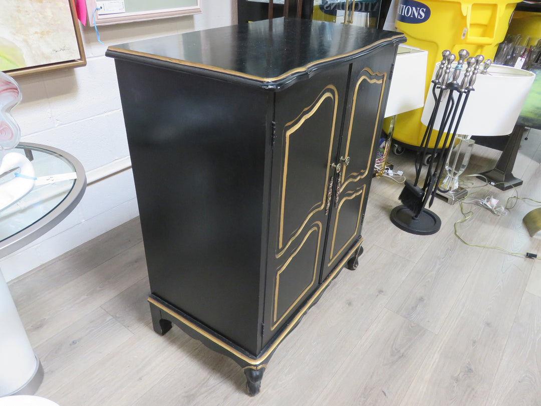 Louis XV Inspired 2-Door Bar Cabinet