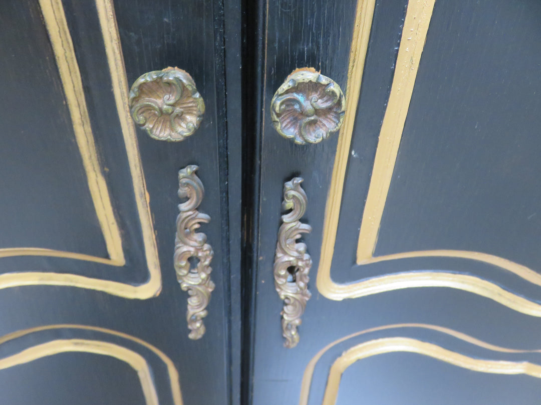 Louis XV Inspired 2-Door Bar Cabinet