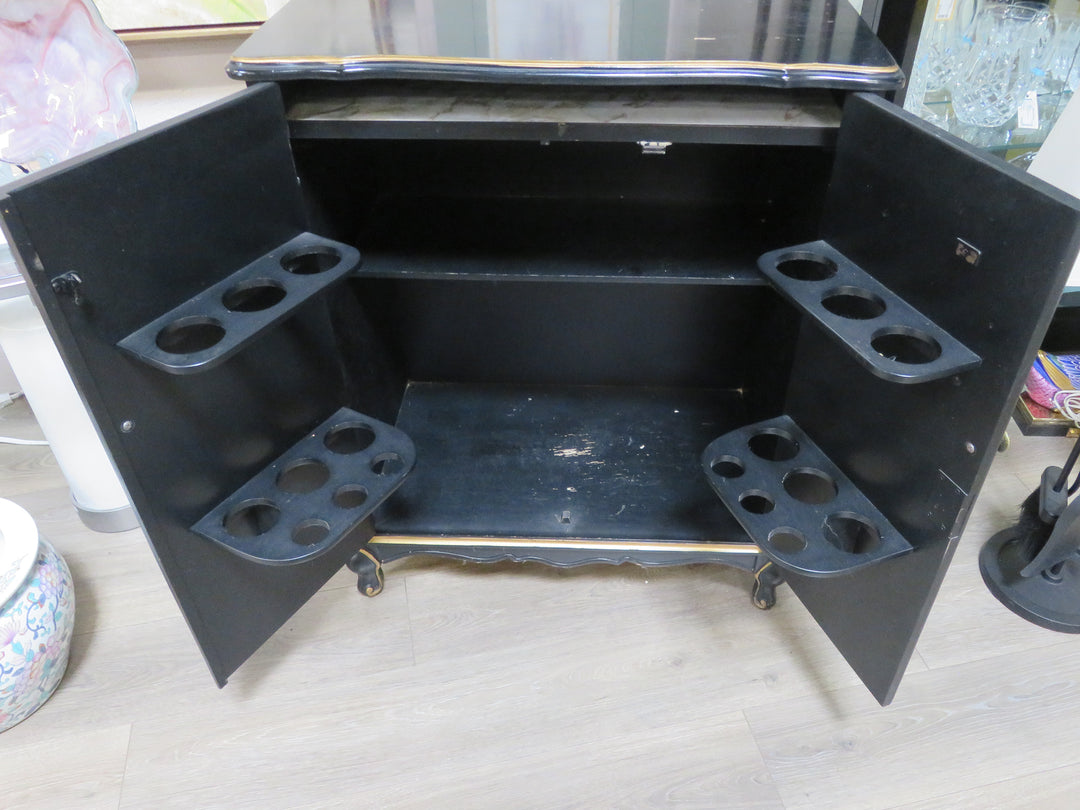 Louis XV Inspired 2-Door Bar Cabinet