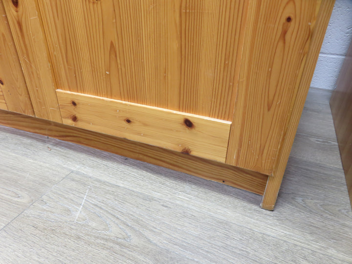 Knotty Pine Bookcase on Left