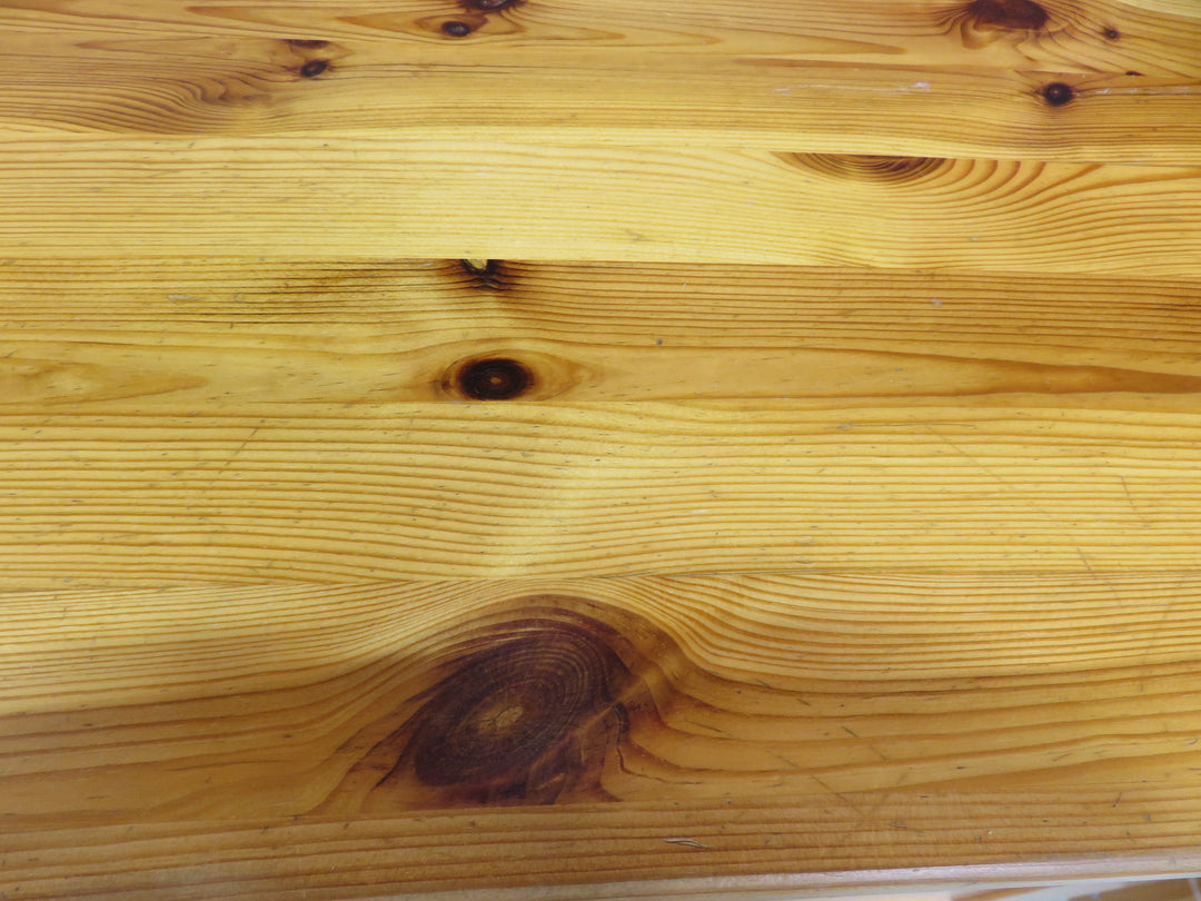 Knotty Pine Bookcase on Left