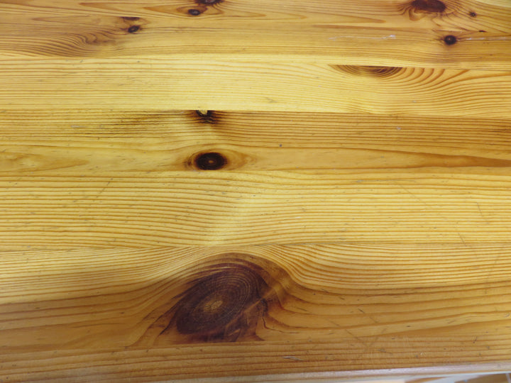 Knotty Pine Bookcase on Left