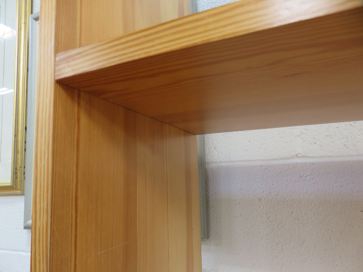 Knotty Pine Bookcase on Left