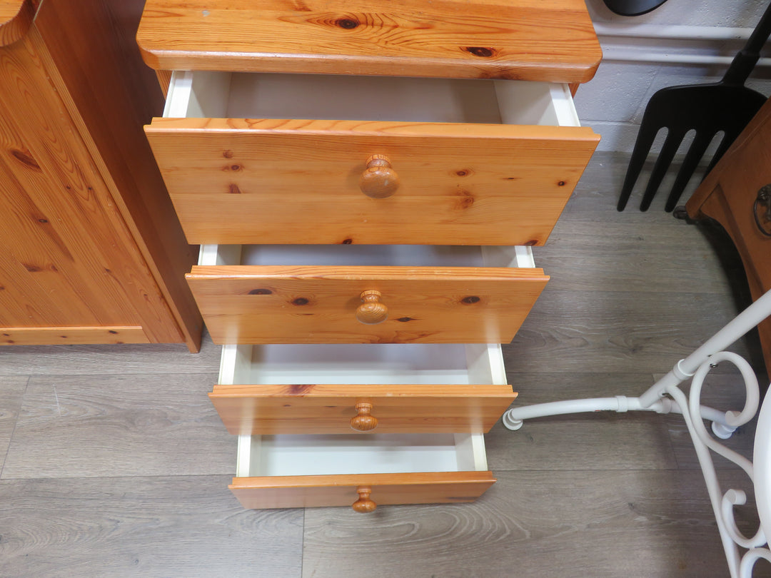 Knotty Pine Bookcase on Right