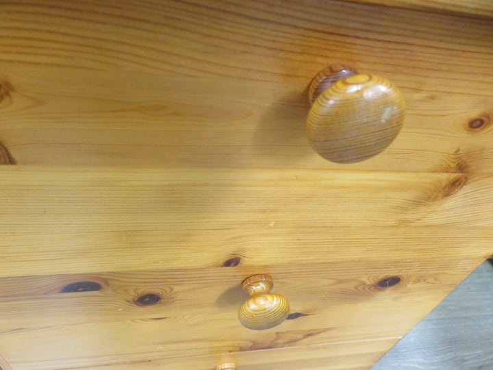 Knotty Pine Bookcase on Right