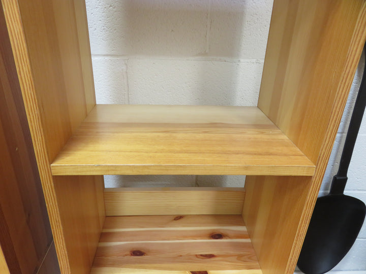 Knotty Pine Bookcase on Right