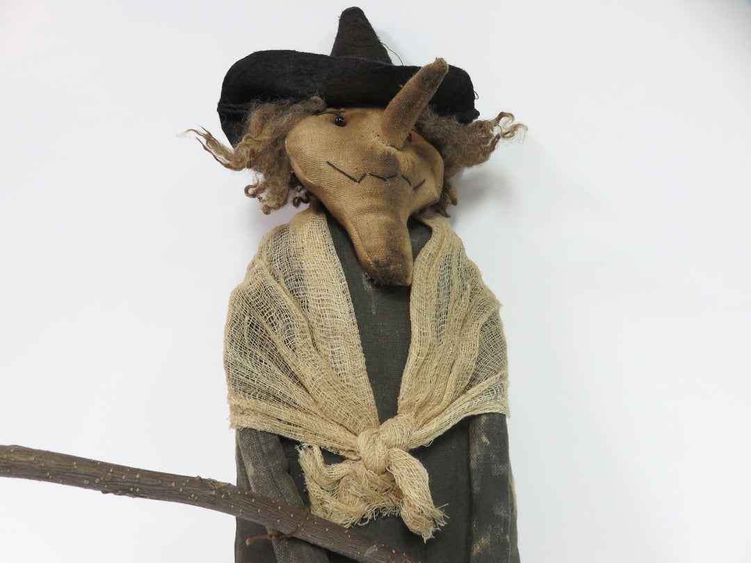 Folk Art Cloth Witch