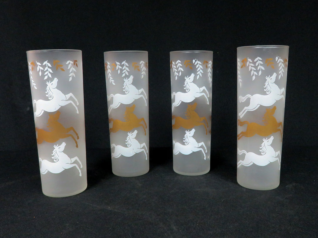 Frosted Cavalcade Tom Collins Glasses