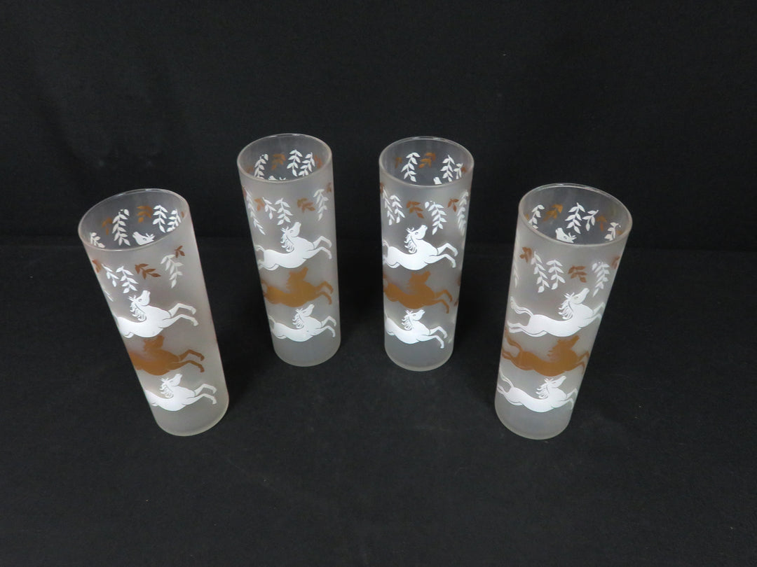 Frosted Cavalcade Tom Collins Glasses