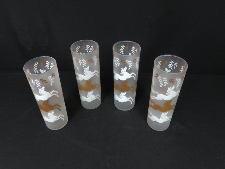 Frosted Cavalcade Tom Collins Glasses