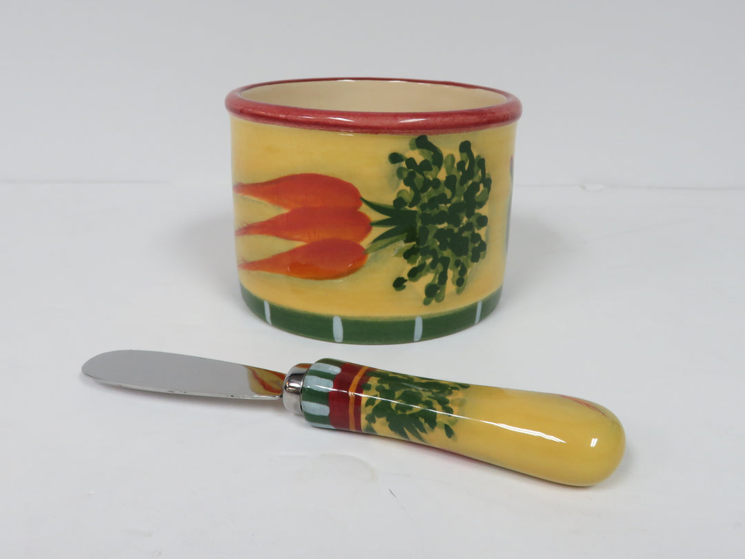 Crock and Serving Knife