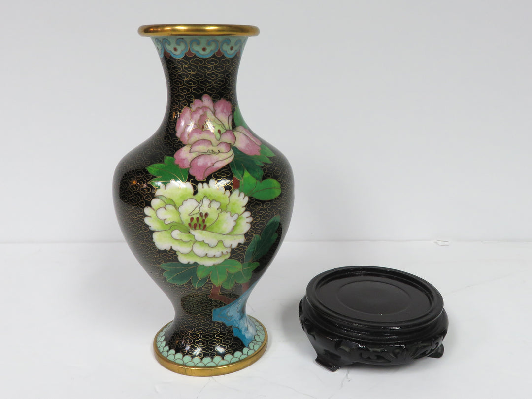 Cloisonne Vase on Stand