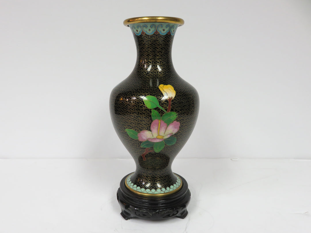 Cloisonne Vase on Stand