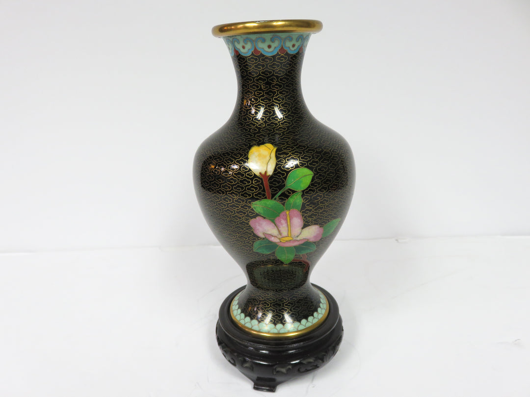 Cloisonne Vase on Stand