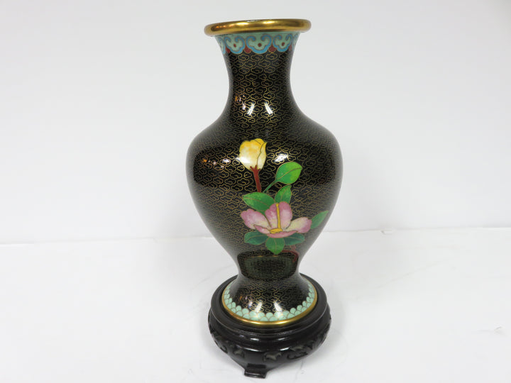 Cloisonne Vase on Stand