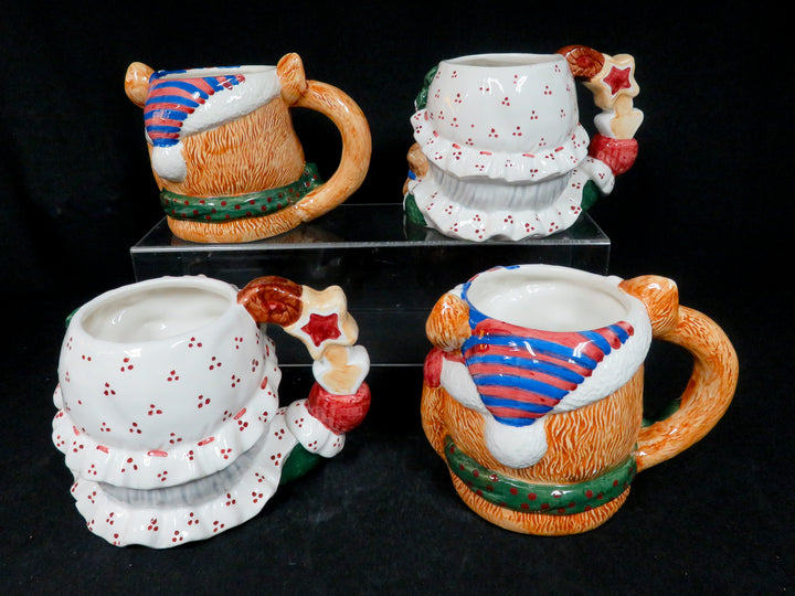 Mrs. Claus and Bear Mugs