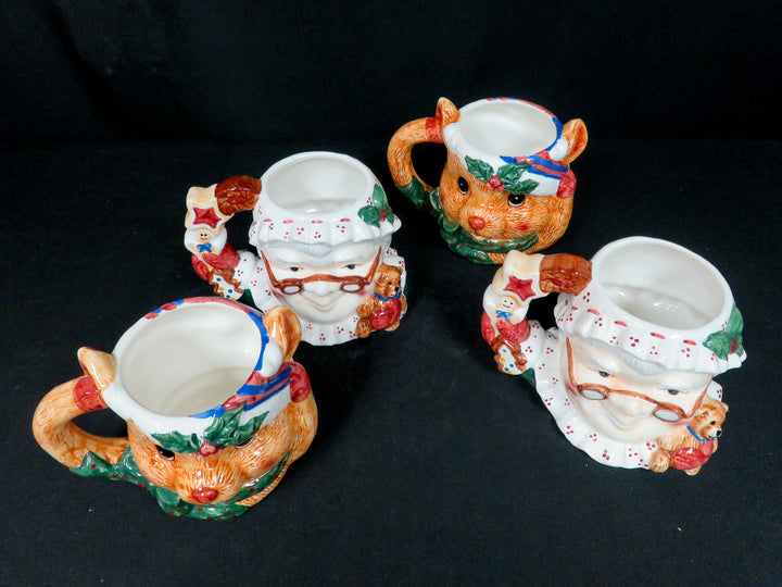 Mrs. Claus and Bear Mugs
