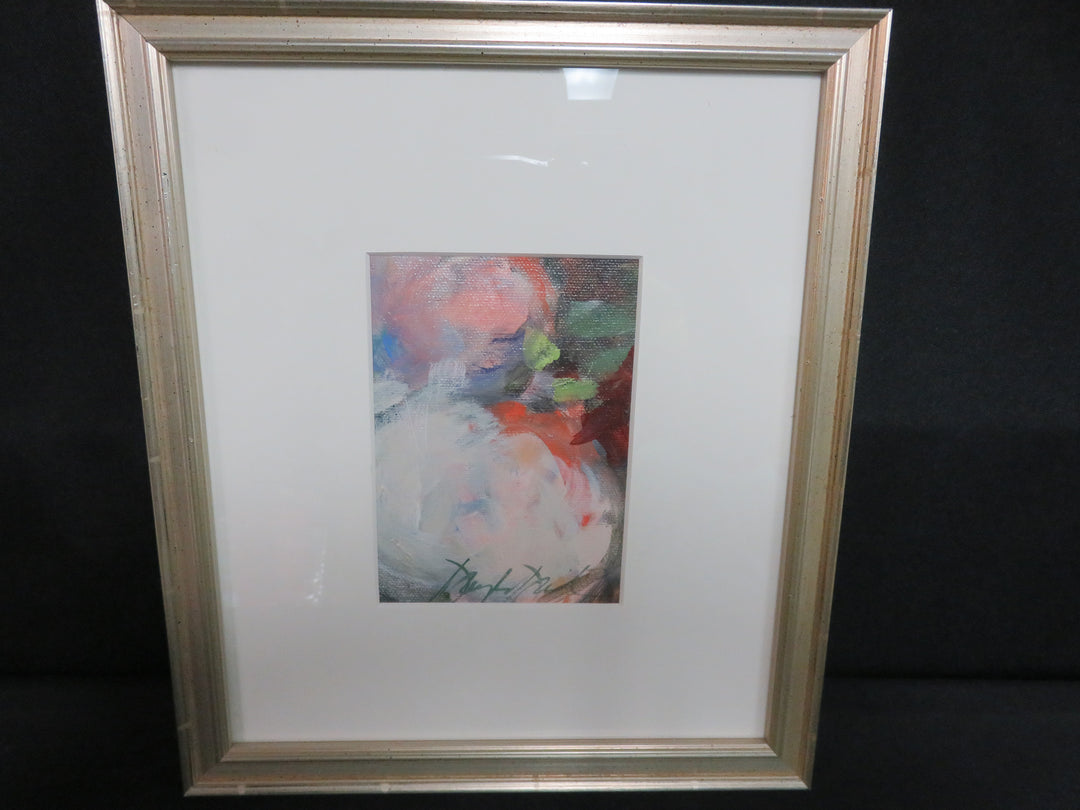 White Peony Original Oil Painting