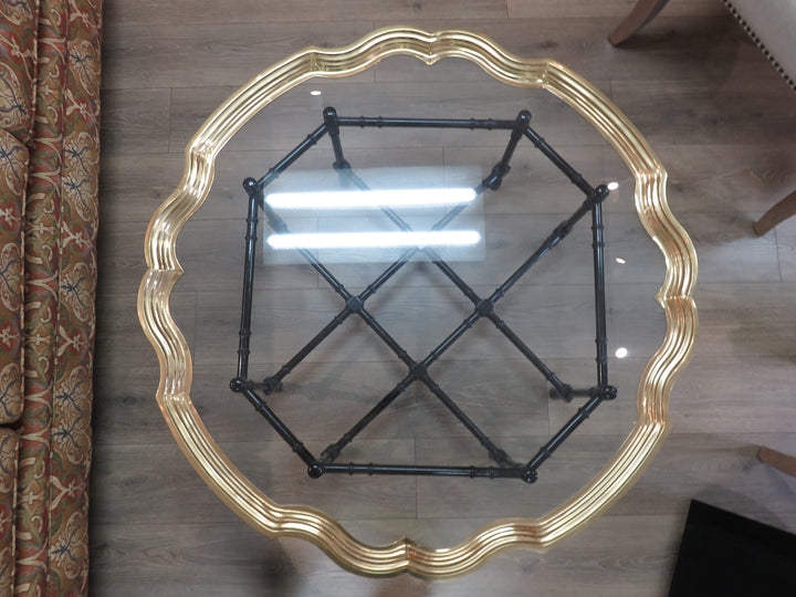 Hollywood Regency Faux Bamboo Coffee Table