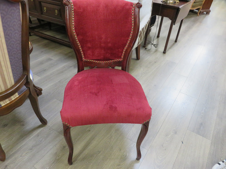 Red Velvet Occasional Chair