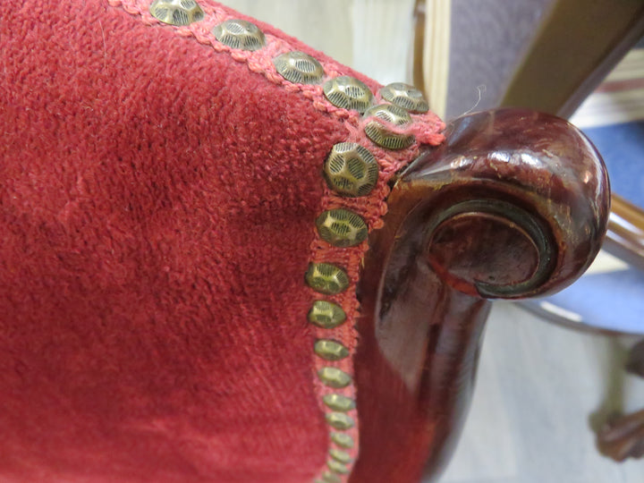 Red Velvet Occasional Chair