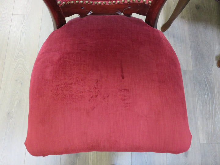 Red Velvet Occasional Chair