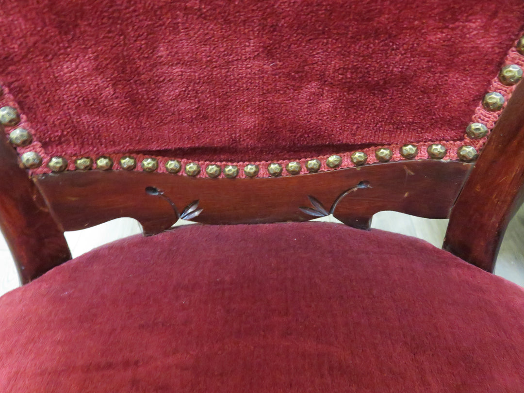 Red Velvet Occasional Chair