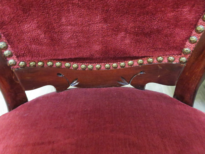 Red Velvet Occasional Chair